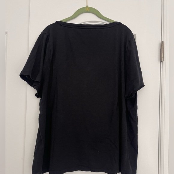 J Crew V neck “vintage cotton” black short sleeved tee Size 2X - Picture 2 of 5